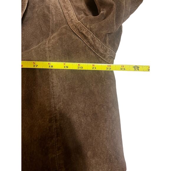 Vintage La Vogue Genuine Rustic Leather Open Coat–Women’s Medium– Made in Korea - Picture 5 of 7